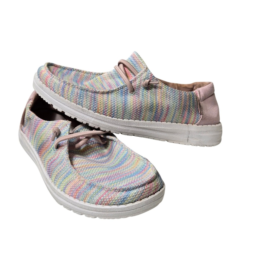 Hey Dude Wendy Youth Sox Pastels Multi Color Slip On Loafers Size 5Y 130255074